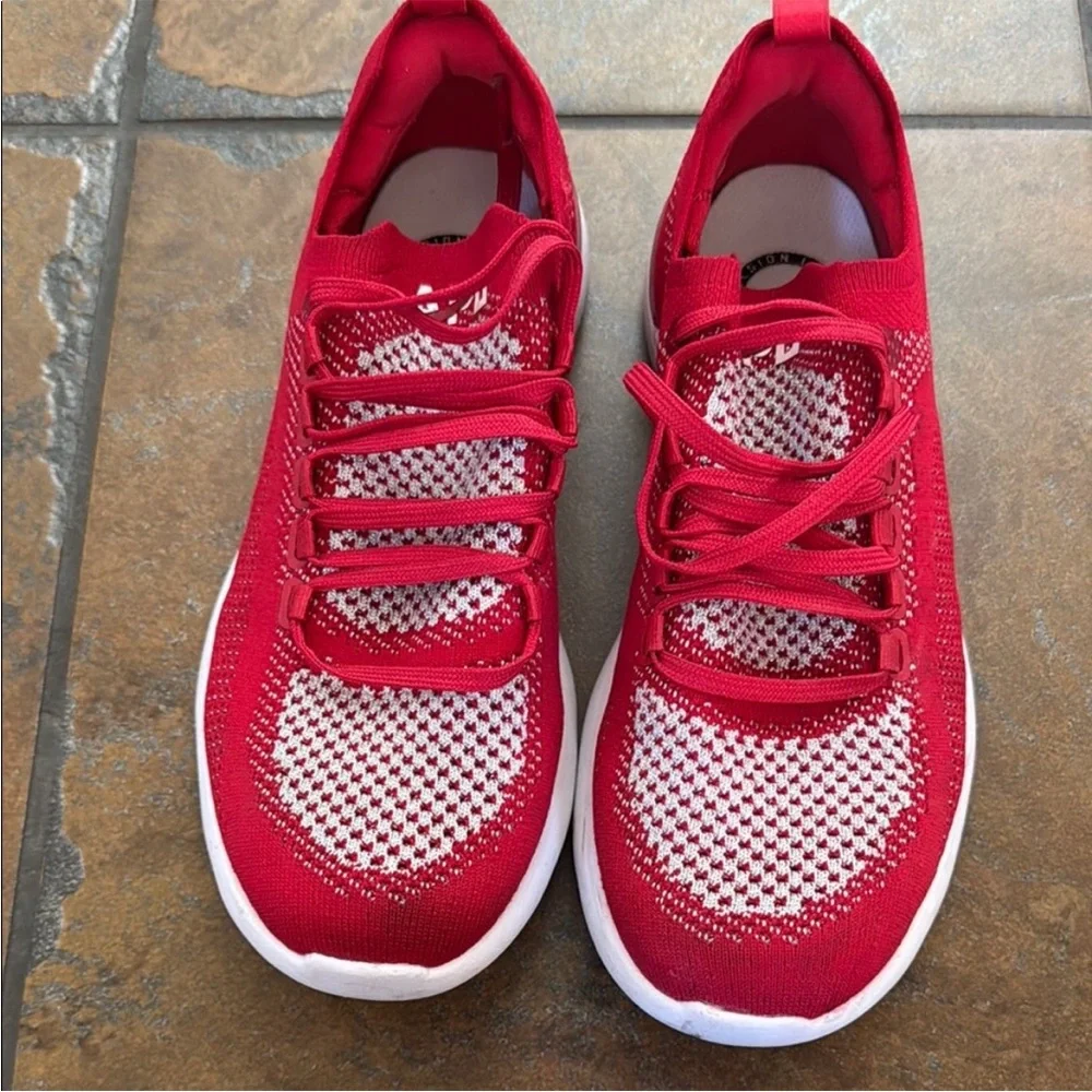 APL Techloom Breeze Running Shoes Sneakers Red Silver White 7 lightweight - Picture 8 of 9